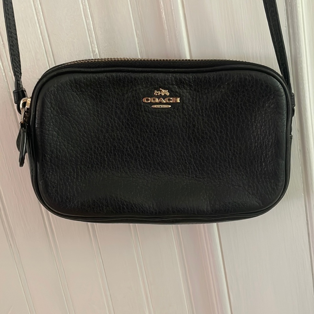 Coach Crossbody Bag, black leather